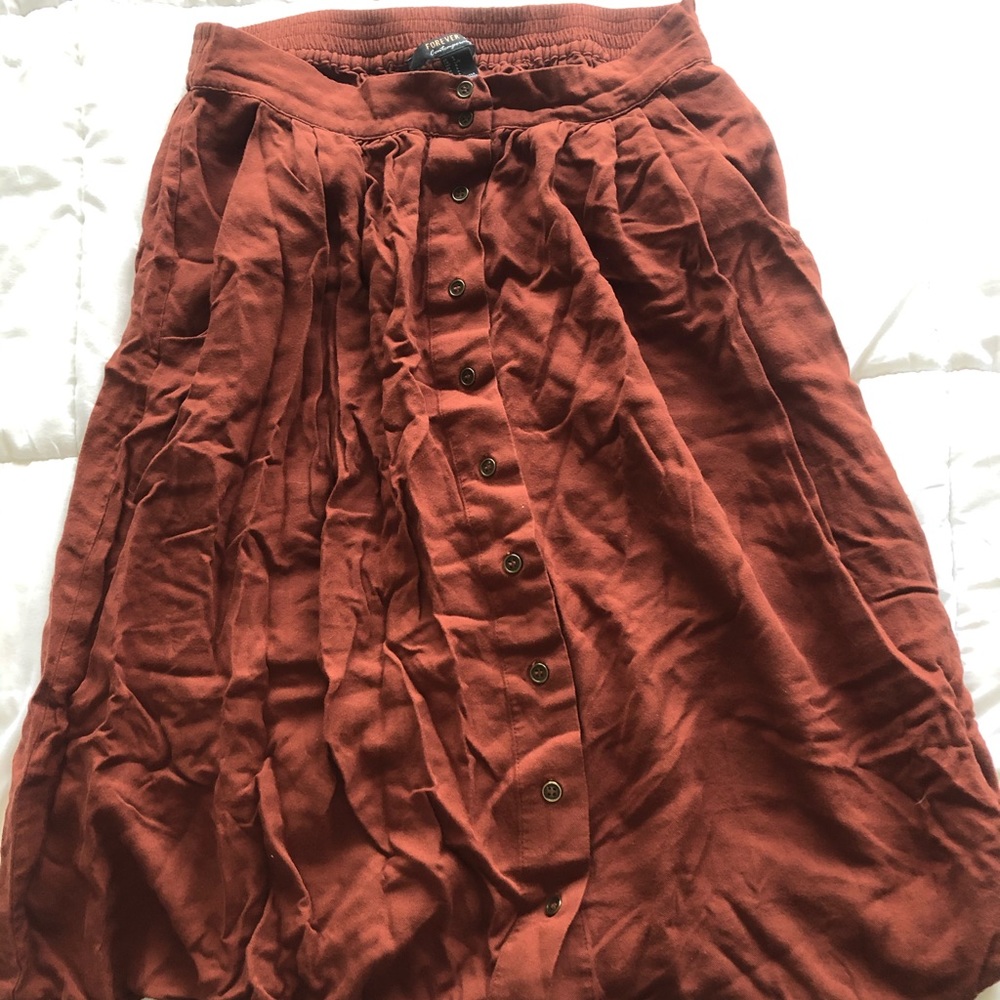 Button down long skirt